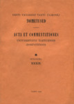 Eesti Vabariigi Tartu Ülikooli toimetused. Acta et Commentationes Universitatis Tartuensis (Dorpatensis)