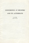 Conference at Helsinki and its aftermath