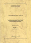 From language to mind. Keelest meeleni