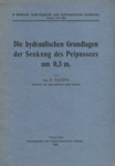 Die hydraulischen Grundlagen der Senkung des Peipussees um 0,3 m