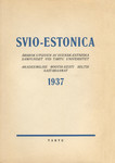 Svio-Estonica 1937. Årsbok utgiven av Svensk-Estniska Samfundet vid Tartu Universitet. Akadeemilise Rootsi-Eesti Seltsi aastaraamat
