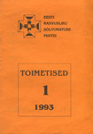Eesti Rahvusliku Sõltumatuse Partei. Toimetised 1/1993