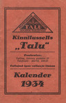 Kinnitusselts «Talu» kalender 1934