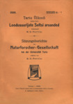 Tartu Ülikooli juures oleva Loodusuurijate Seltsi Aruanded. Sitzungsberichte der Naturforscher-Gesellschaft bei der Universität Tartu. 1926, (2)