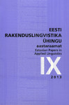 Eesti rakenduslingvistika ühingu aastaraamat. Estonian Papers in Applied Linguistics
