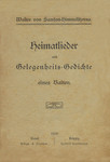 Heimatlieder und Gelegenheits-Gedichte eines Balten