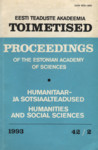 Eesti Teaduste Akadeemia toimetised. Proceedings of the Estonian Academy of Sciences. 1993, 42/2