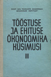 Tööstuse ja ehituse ökonoomika küsimusi