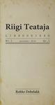Riigi Teataja Nr. 1. Libauudised
