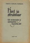 Keel ja struktuur 
    (1. osa)