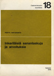 Inkeriläisiä sananlaskuja ja arvoituksia