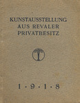 Katalog der Kunst-Ausstellung aus Revaler Privatbesitz 1918