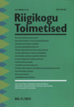 Riigikogu Toimetised 
    (21. osa)