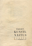 EKKKÜ kunstinäitus. Tartus, 9.-30. detsembrini 1934