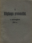 I Riigikogu. II istungjärk. Protokollid nr. nr. 19-39