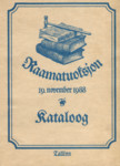 Raamatuoksjoni kataloog. 19. november 1988