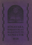Sõnavara kirjastuslao raamatute nimestik 1928