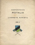 Korporatsioon Rotalia liikmete nimistu 1938. a