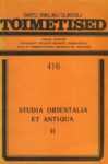 Studia orientalia et antiqua