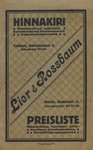 Lier & Rossbaum. Hinnakiri. Õmblusmasinad, jalgrattad, kudumismasinad, kirjutusmasinad, paljundamisapparaadid. Preisliste. Nähmaschinen, Fahrräder, Strickmaschinen, Schreibmaschinen, Vervielfältigungsapparate