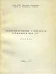 Läänemeresoome filoloogia sümpoosion 1973. Teesid